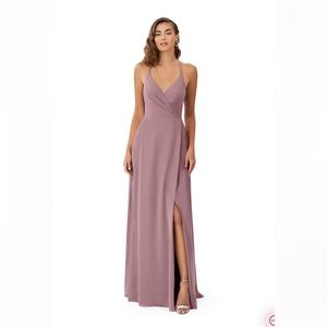 Azazie Davis Vintage mauve size A2 not hemmed